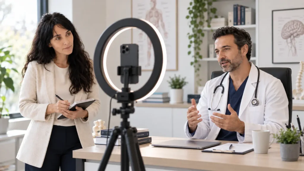When Good Doctors Stay Silent, Someone Else Fills the Gap Doctor representing credible evidence-based medical communication and online visibility